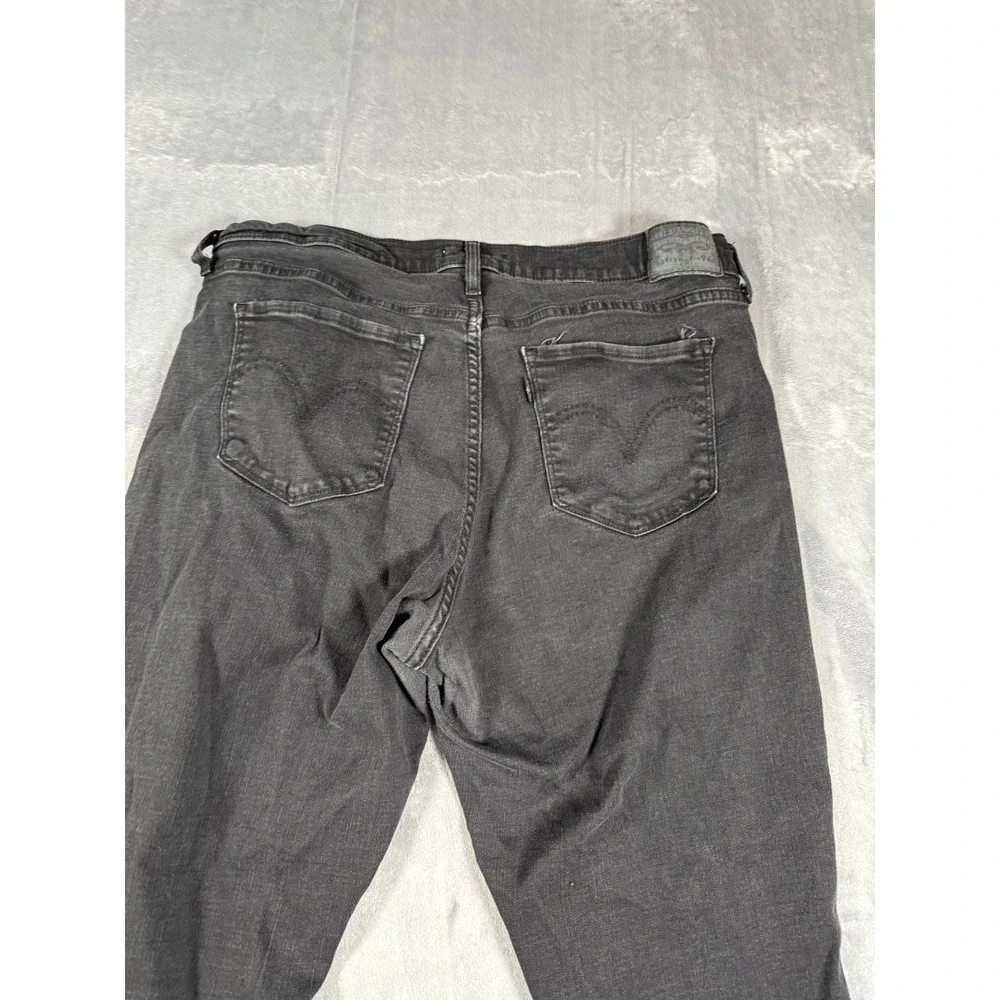 Levi's Men's W33 L28 Classic Straight Jeans Washed Black Dark Wash Denim